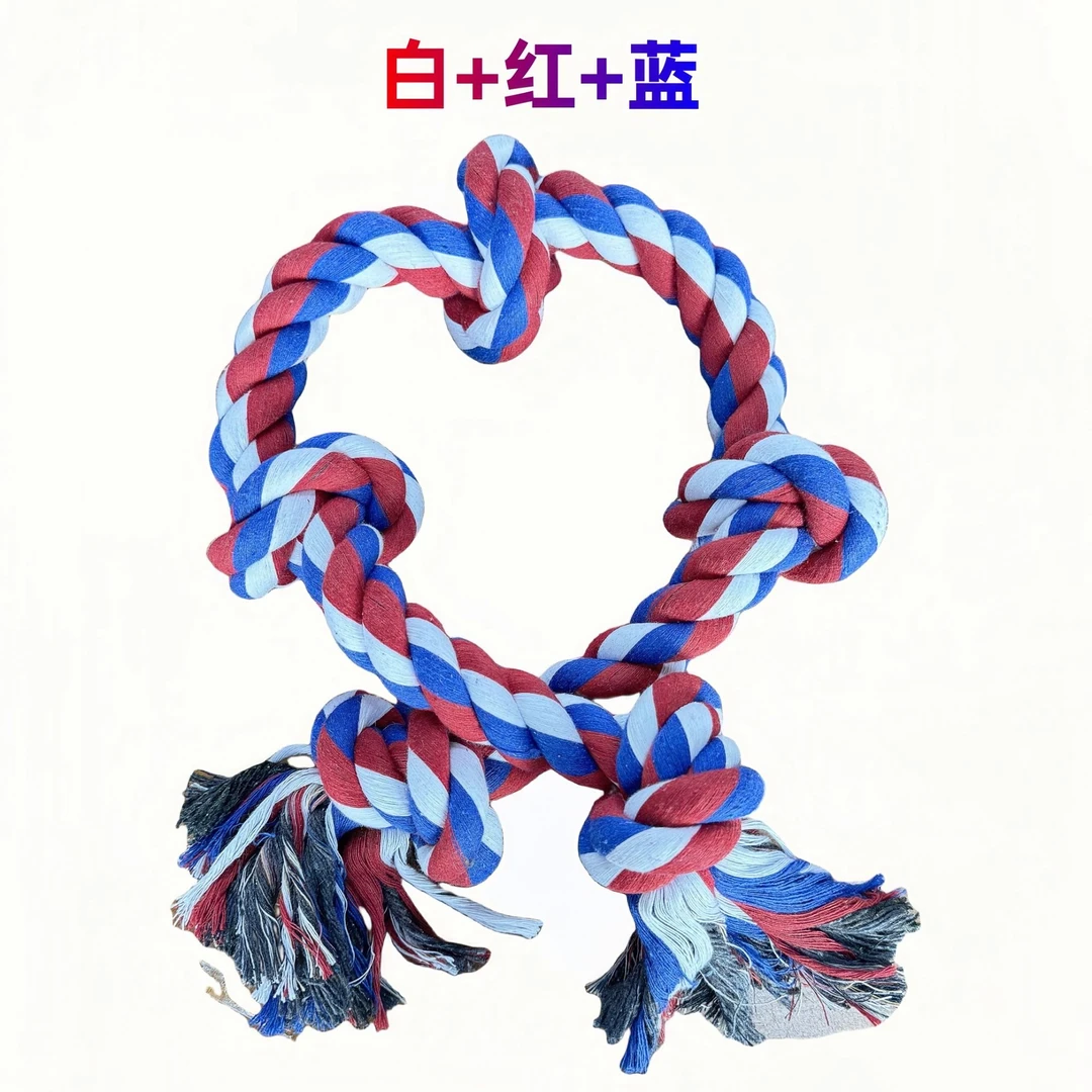 狗狗超大号绳结磨牙洁齿互动玩耍棉绳拔河玩具