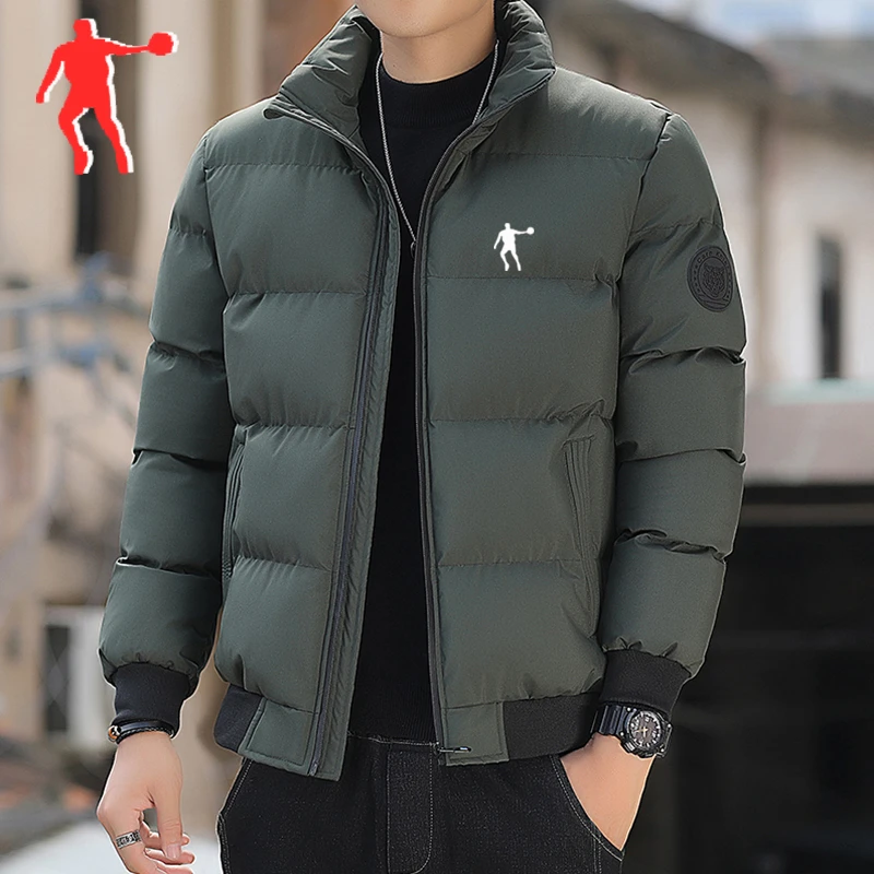 乔丹中国专卖冬季男士立领棉衣休闲运动保暖棉服外套男短款棉袄男