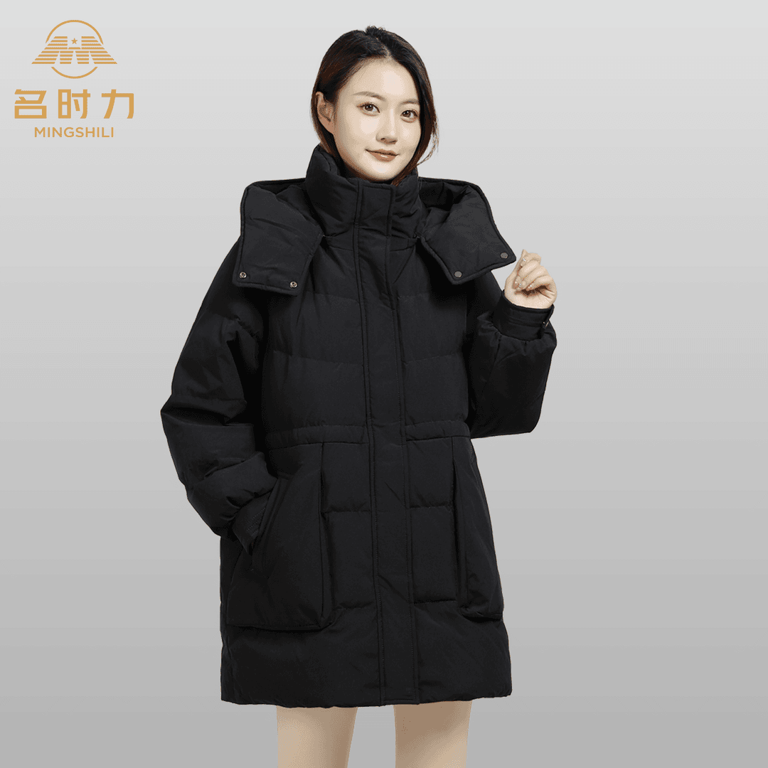 冬季中长款羽绒服女潮流休闲显瘦连帽防风冬装外套保暖户外M9081