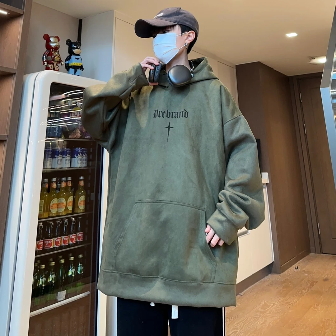 重磅420克美式潮牌宽松休闲男女同款复古运动外套百搭连帽卫衣男