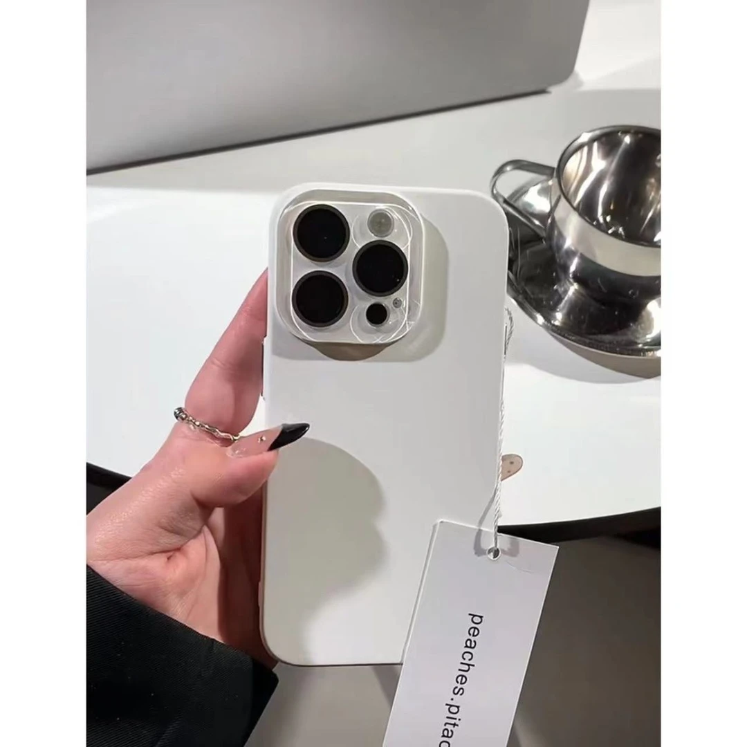 全包纯色磨砂简约带镜头膜苹果14/15promax手机壳iphone13女11/12
