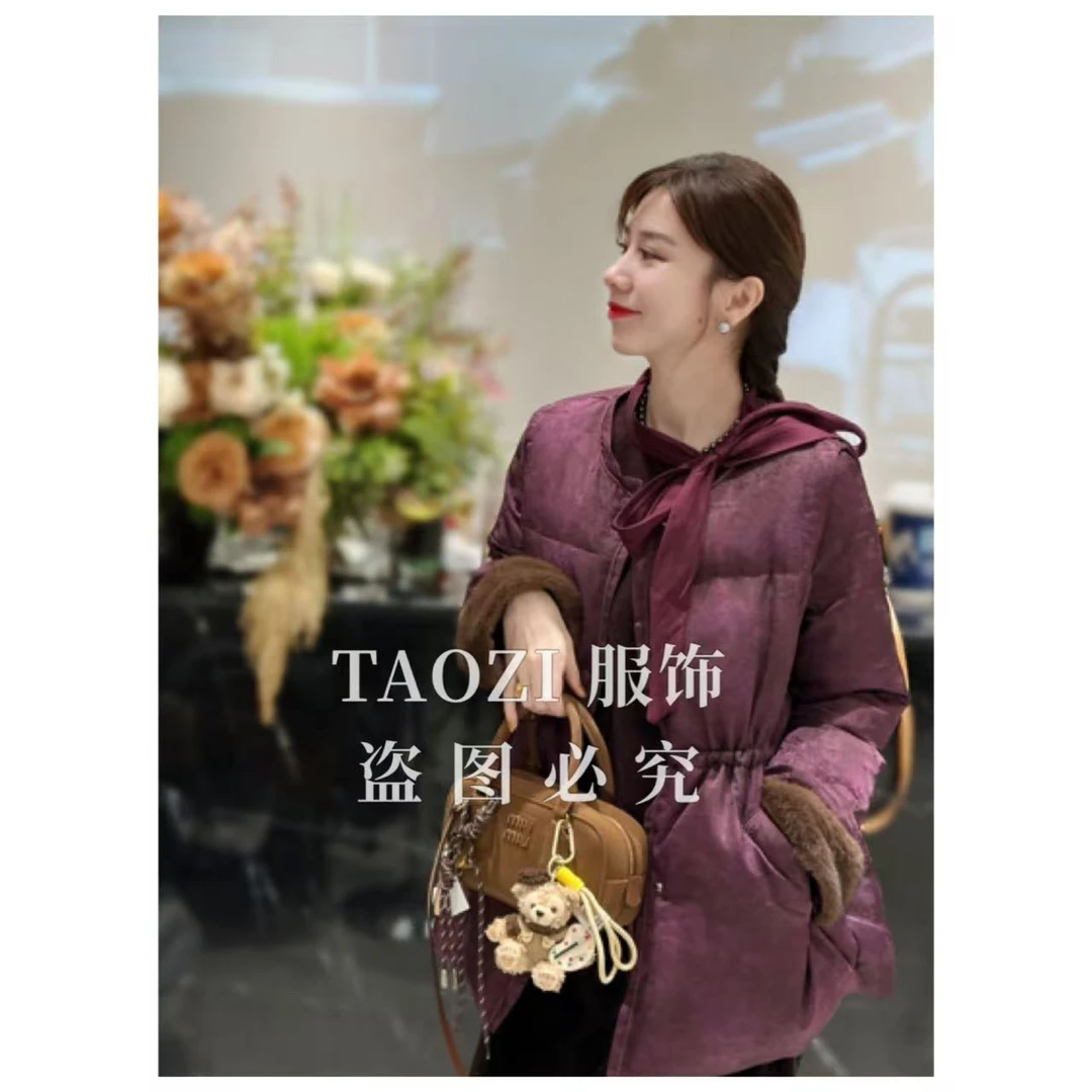 【桃子自制】 11211 小火炉～新中式提花刺绣加厚羽绒服