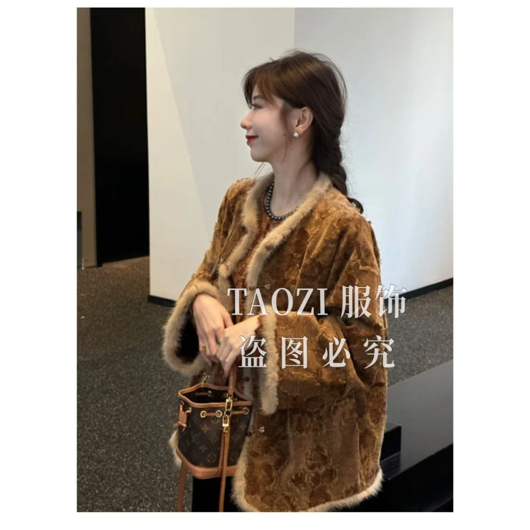 【现货秒发】 10599  新中式国风秋冬百搭气质宽松复古外套