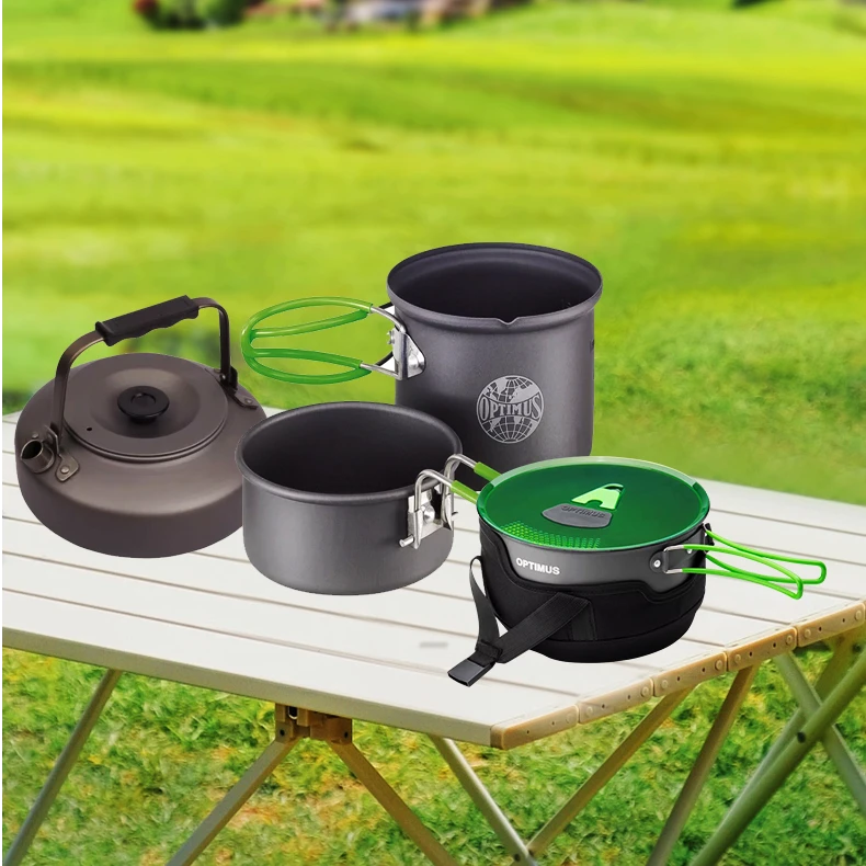 瑞典optimus户外徒步登山露营水壶单人野炊轻量化Terra camp4套锅
