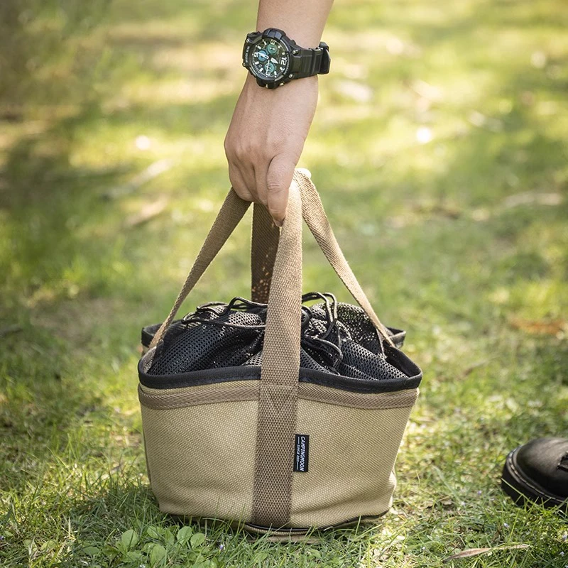 CAMPINGMOON柯曼野餐锅具收纳包珍珠棉布防碰撞大容量手提工具包