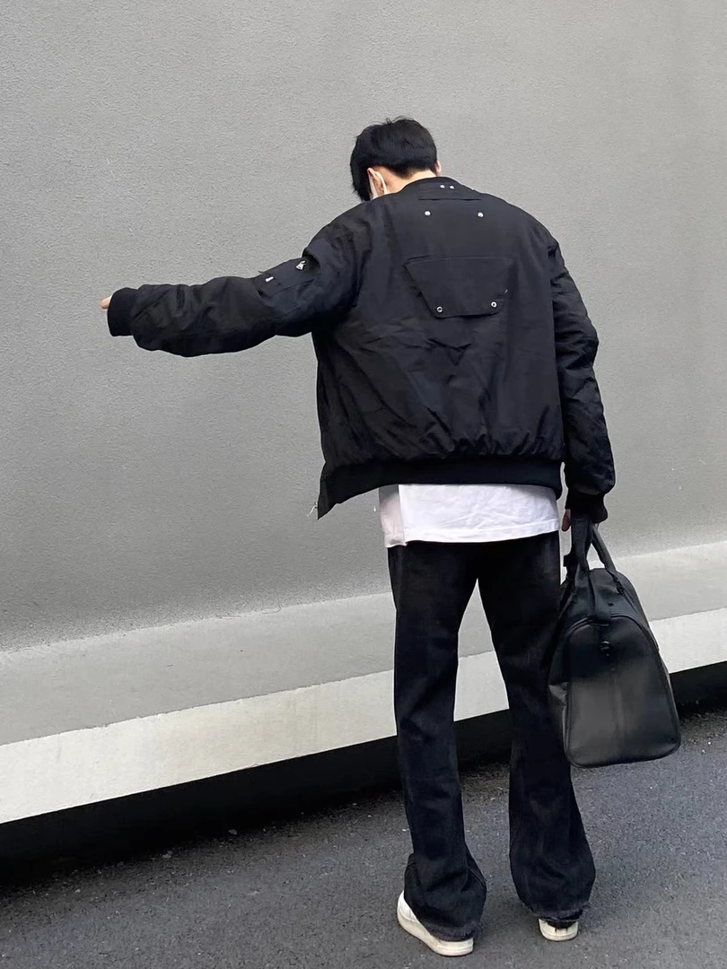 包帅的！某保189！口袋解构飞行夹克棉服外套男女同款