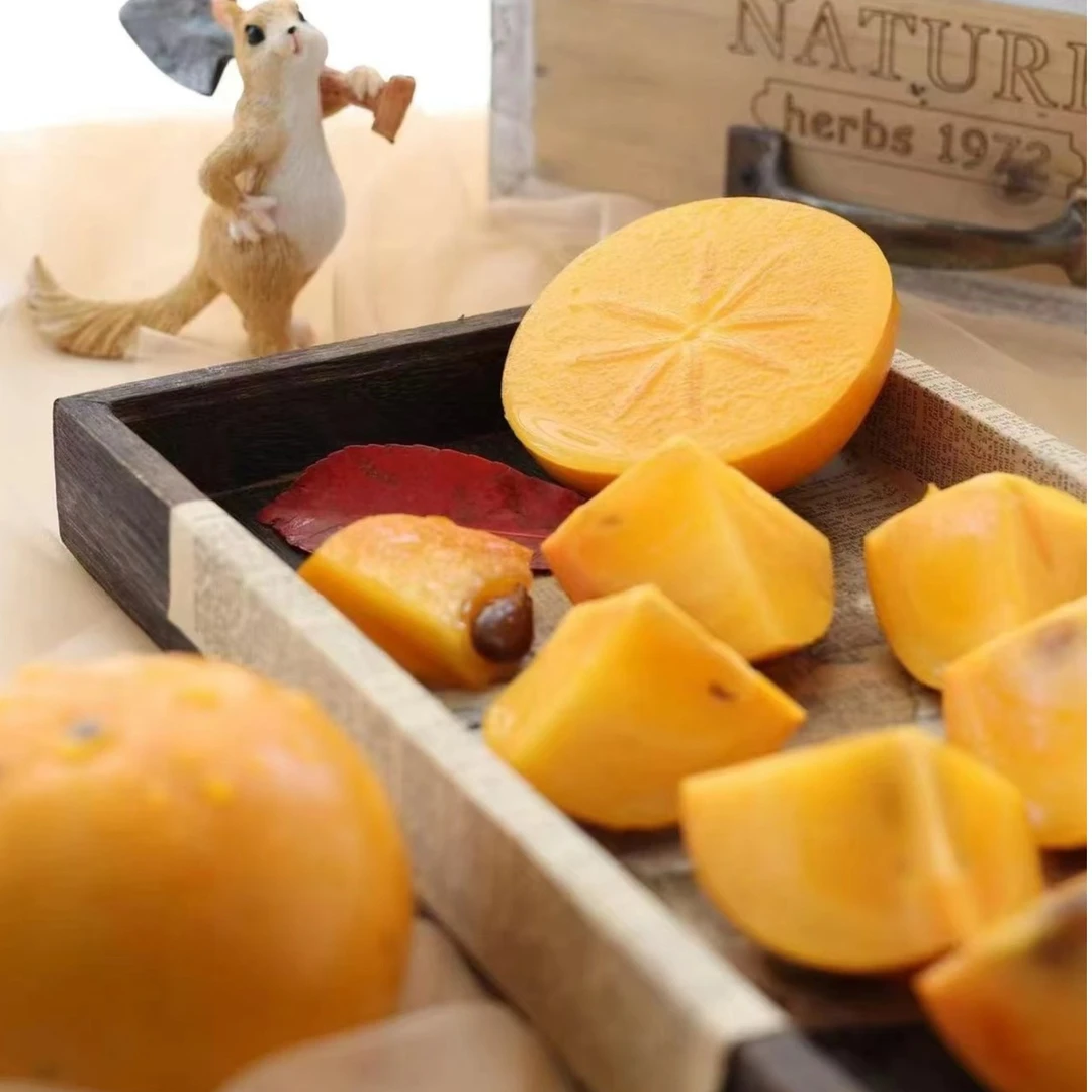 【果真不错】太秋柿 一口松脆，一柿两吃，润口清香，甜脆爽口，不涩口，变软吃更甜（武汉小时达 武汉同城）