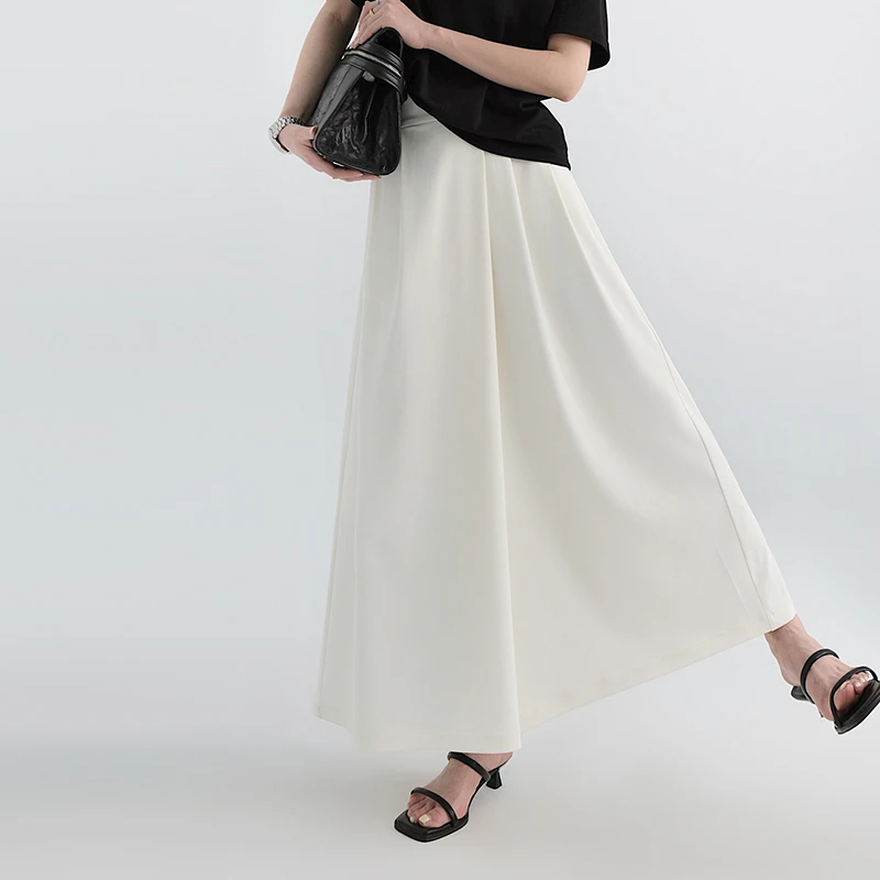 夏季薄款凉感冰丝西装裙裤高腰气质显瘦休闲宽松垂进口防晒阔腿裤