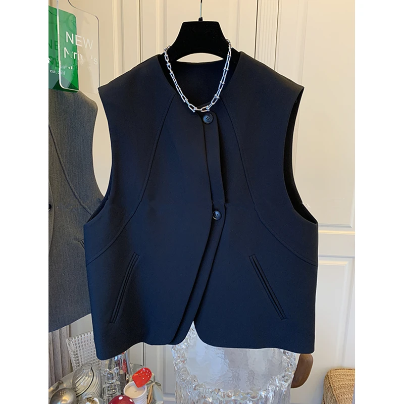 高级感设计感独特超好看西装马甲背心宽松外套上衣女时尚秋季新款