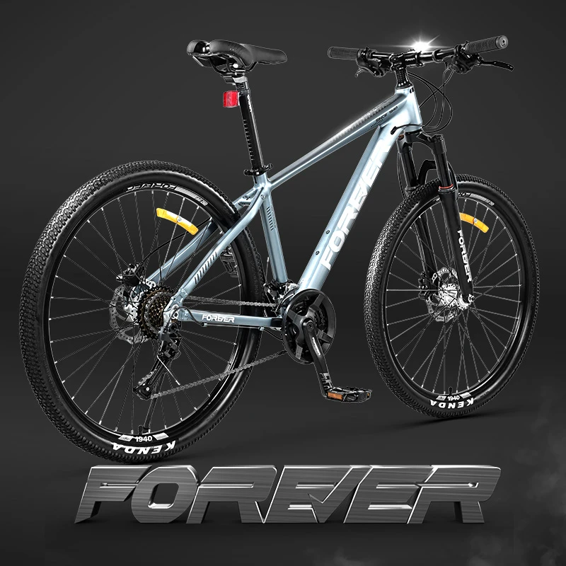 FOREVER/永久官方旗舰店铝合金蓝图变速山地自行车线碟油碟刹单车