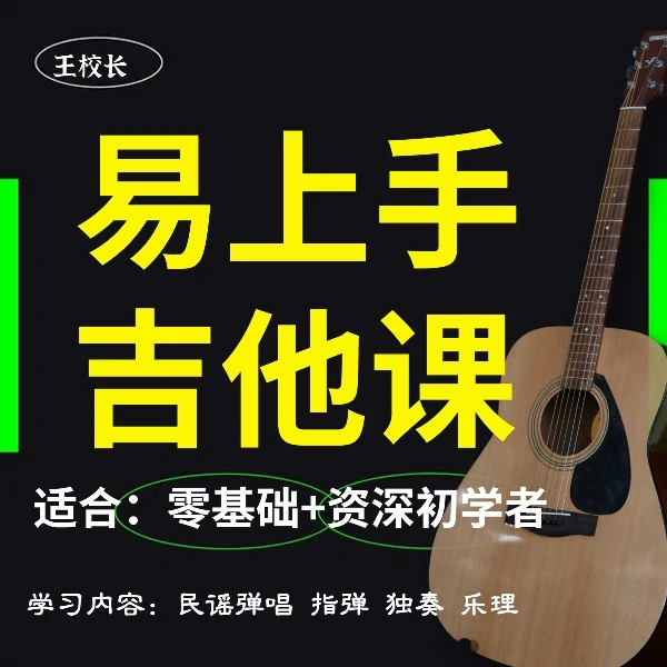 吉他视频课【0基础入门＋提高全套】从小白到大神系统课