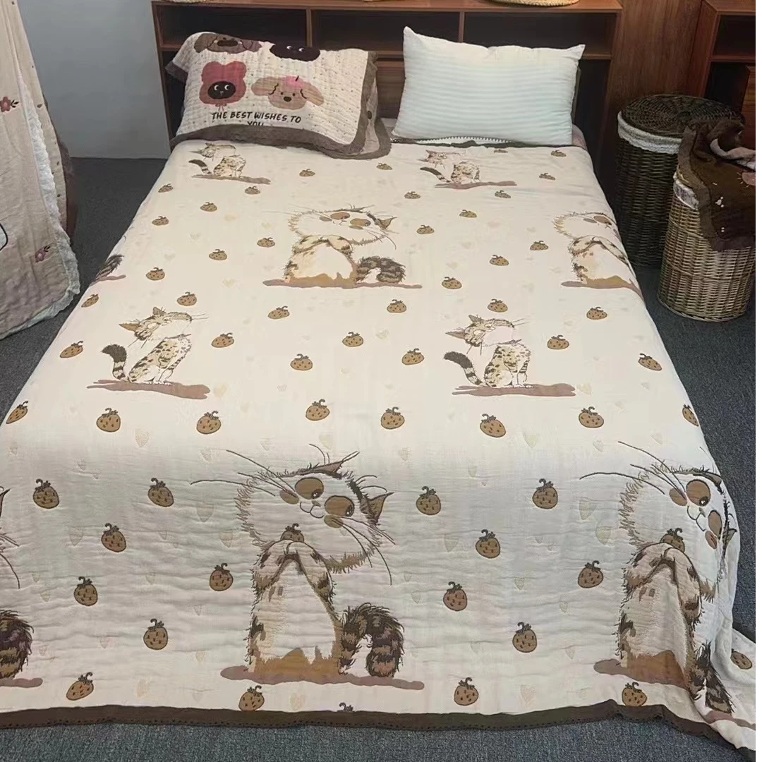 5斤 230*200 俏皮猫 全棉亲肤柔软空调被春秋被夏被