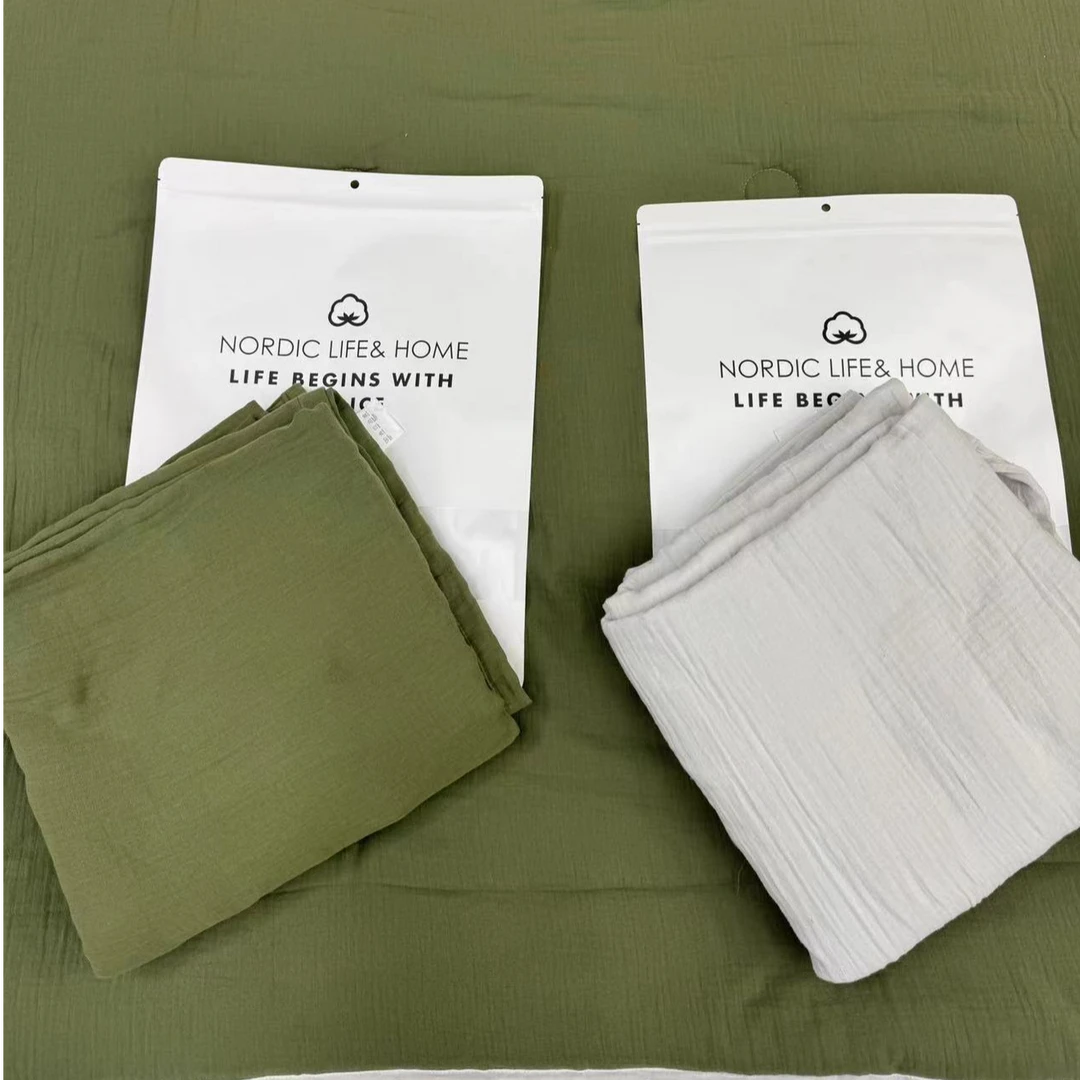 【复古绿】A类全棉双层纱加大床单240*250cm抗起球工艺舒适透气