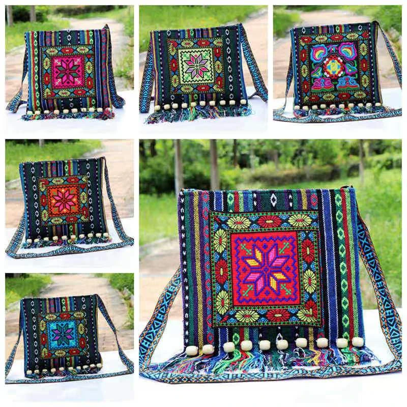 云南民族风单肩休闲绣花时尚女款包斜挎包彝族布艺包