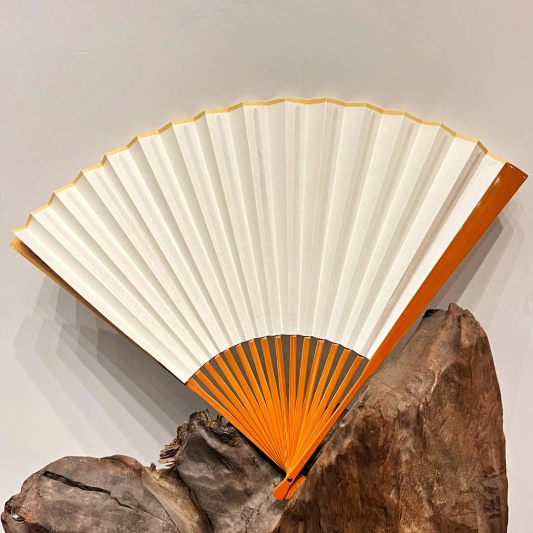 田春梅老玉竹双合青文人折扇扇子(默认调机械开合，粘扇面文玩)