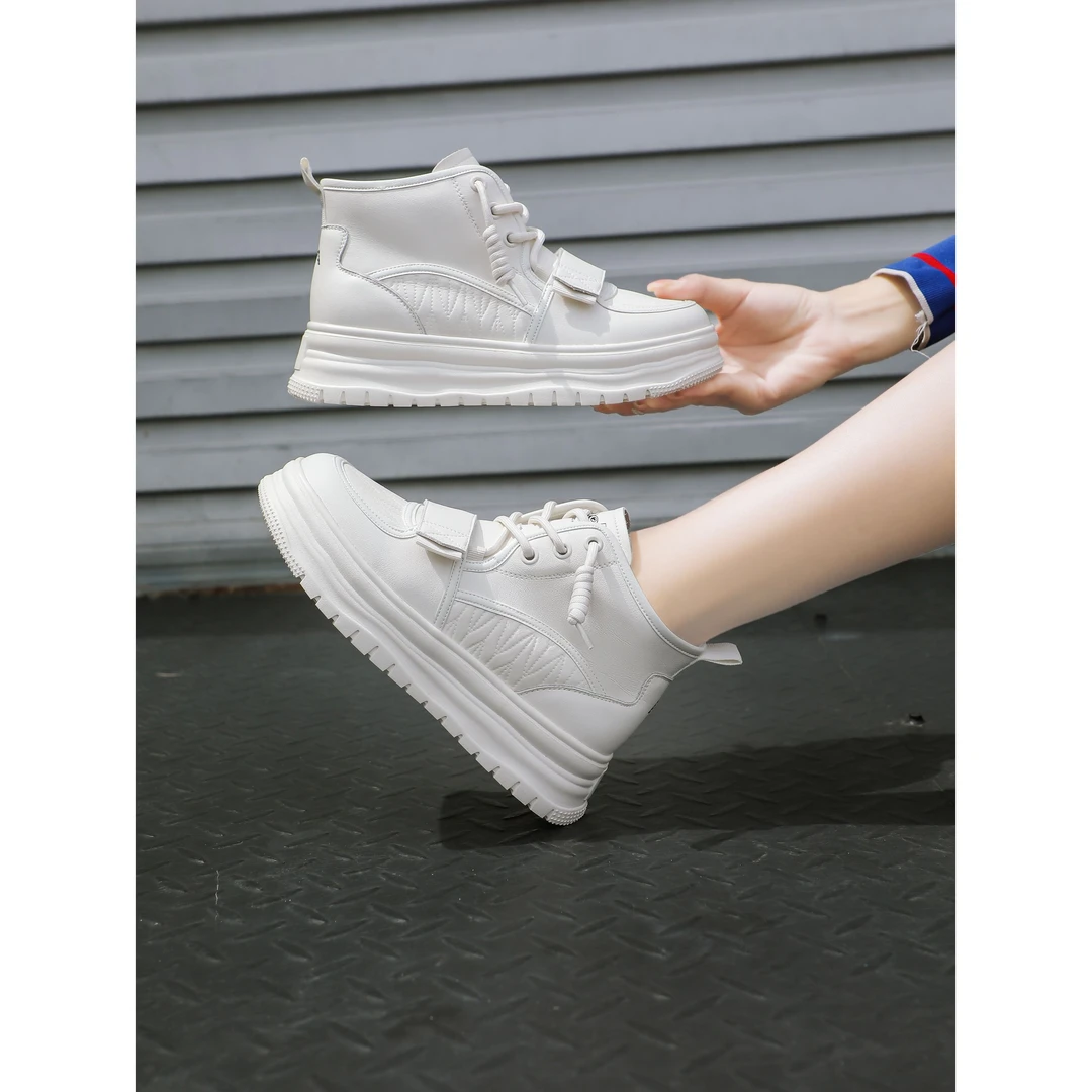 38125327高帮休闲鞋运动时尚百搭透气真皮潮流平底韩版春秋