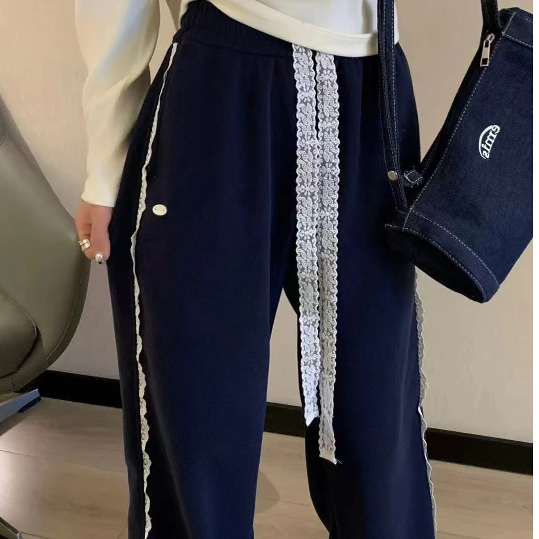 东大门蝴蝶结花边卫裤