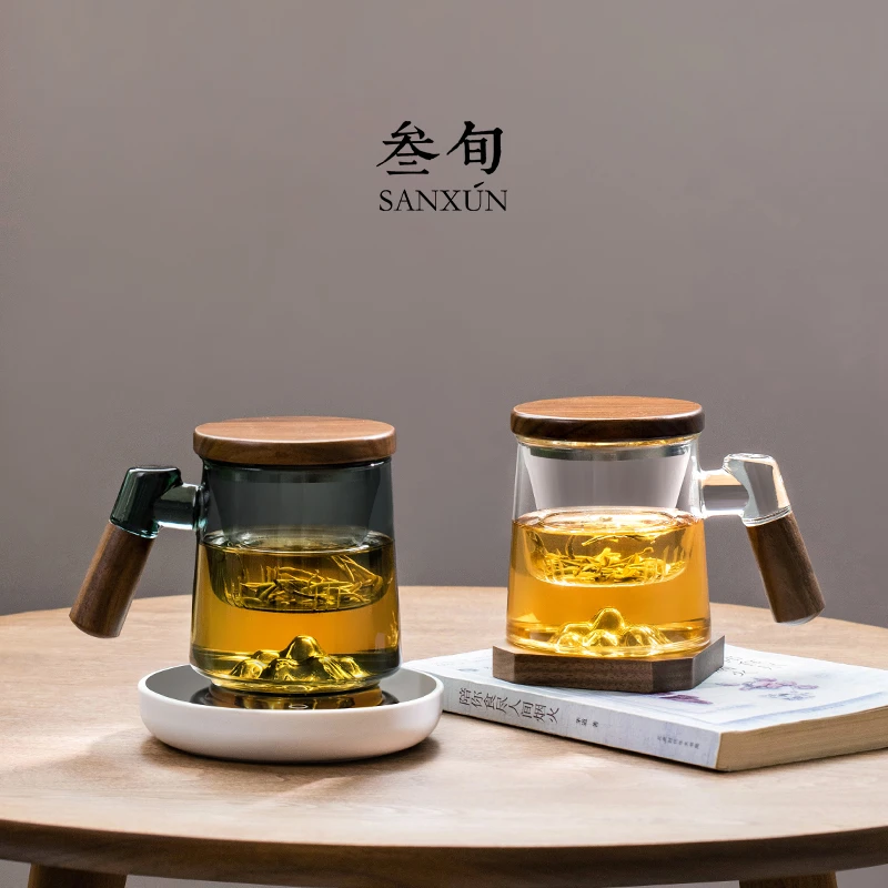 叁旬远山杯小暖微晶55℃智能恒温杯垫变频99度加热器保温泡茶水杯