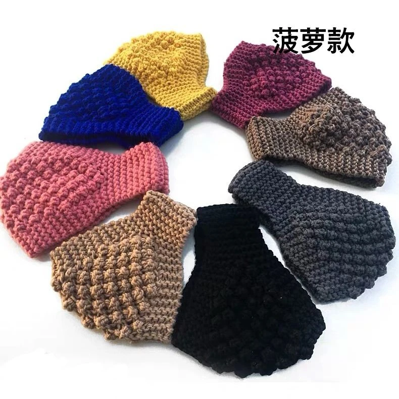 2024款针织发带 遮白发毛线针织发带 保暖护耳围脖马尾手工蓬松