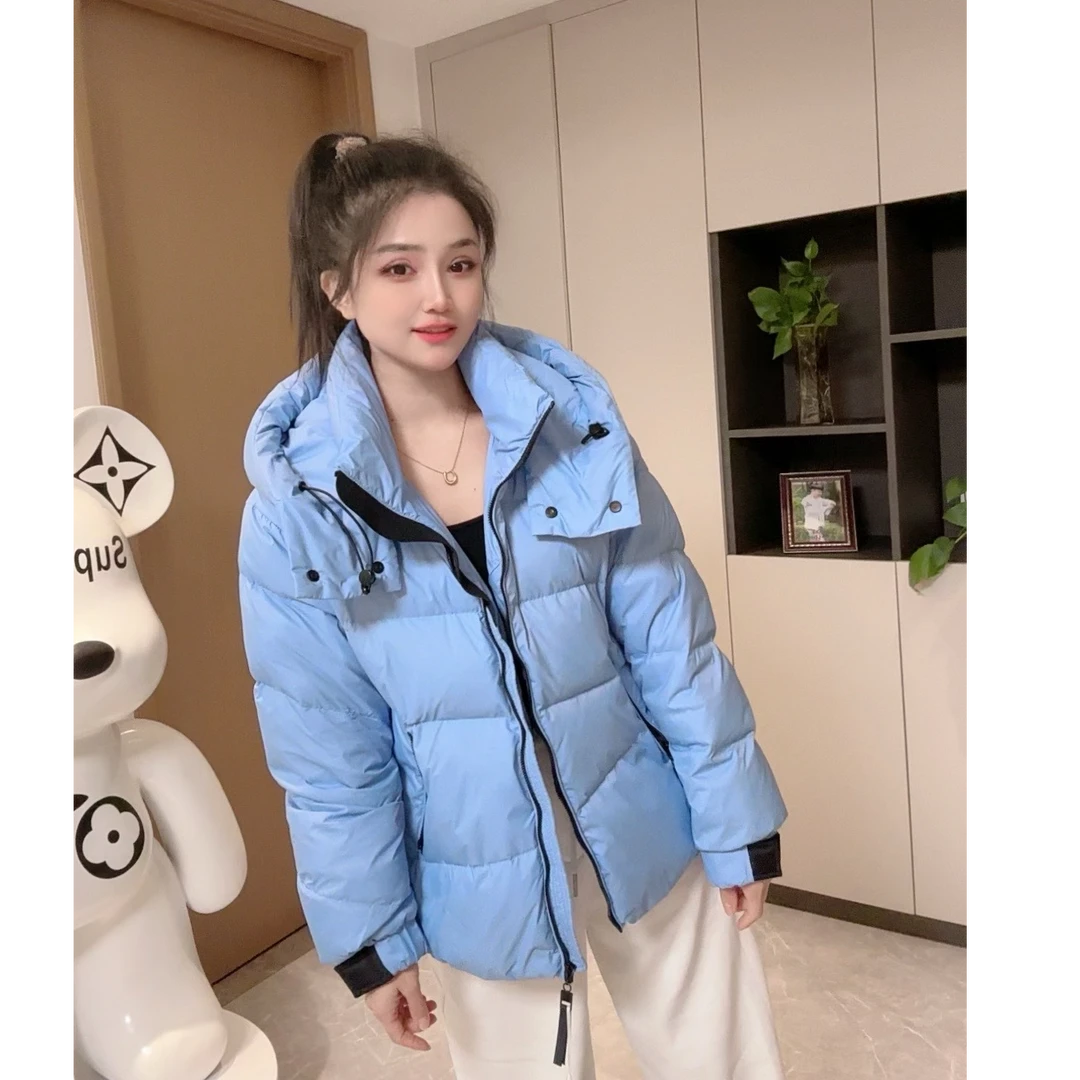 968时尚韩版加厚宽松羽绒服女短款90白鸭绒面包服外套