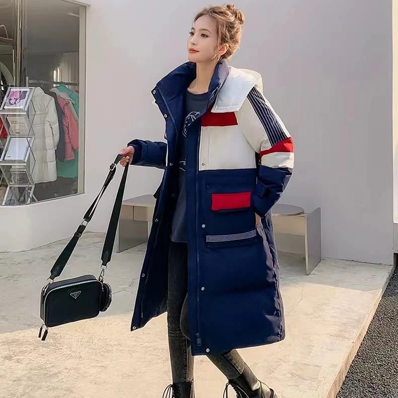 1090时尚长款过膝鹅绒服女冬季新款加厚流行显瘦外套