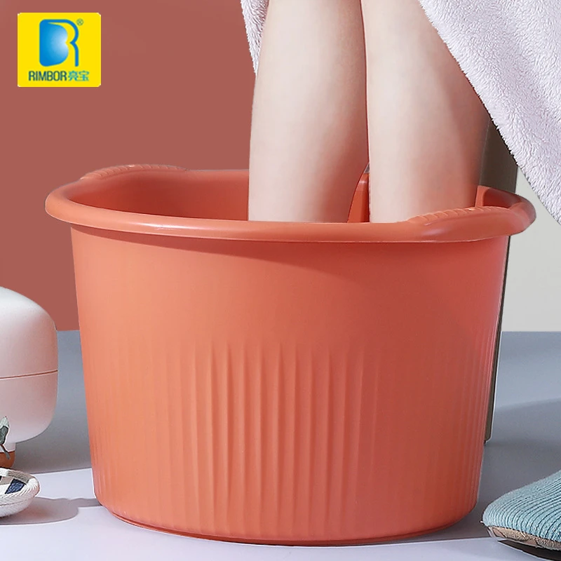 家用泡脚桶加大加厚深桶足底按摩足浴盆圆形泡脚盆塑料保温洗脚盆