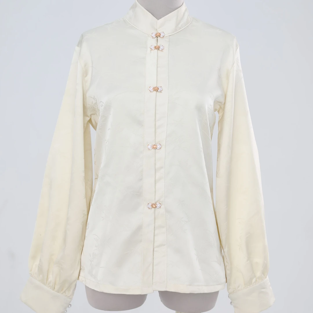 新中式花苞袖传统鹊登高枝暗纹提花纯色明制百搭马面裙日常中国风