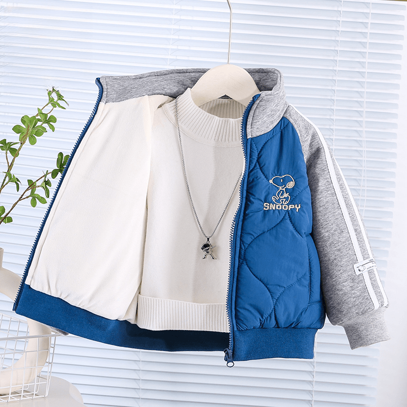 Snoopy/史努比2024新款男女童连帽加厚棉服外套冬款