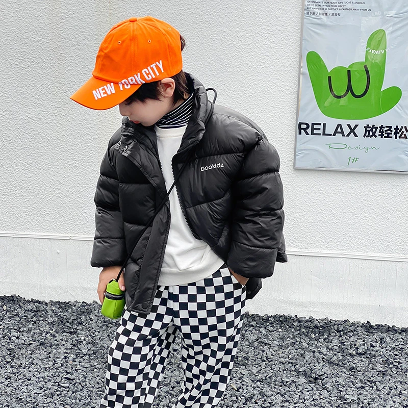 反季新款立领男女童韩版加厚棉服外套儿童中大童反季宝宝保暖棉衣