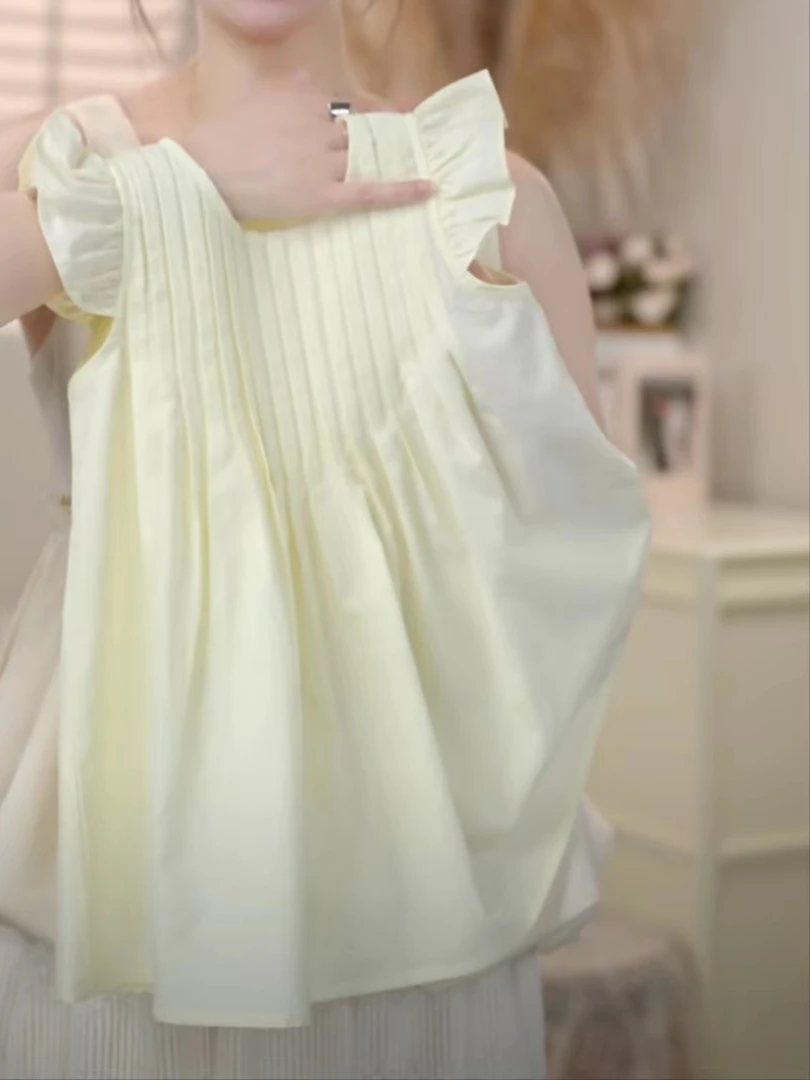 （现货）夏季新款女童棉质小飞袖连衣裙韩版可爱潮范公主裙0626