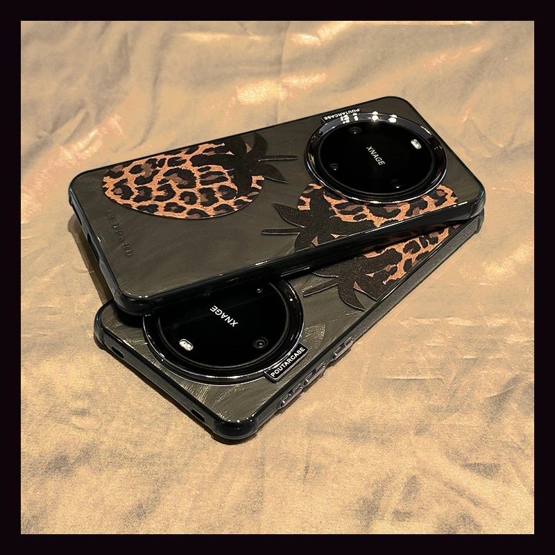 羽纱豹纹草莓适用华为mate60pro手机壳mate50/40pro高级感p60pro