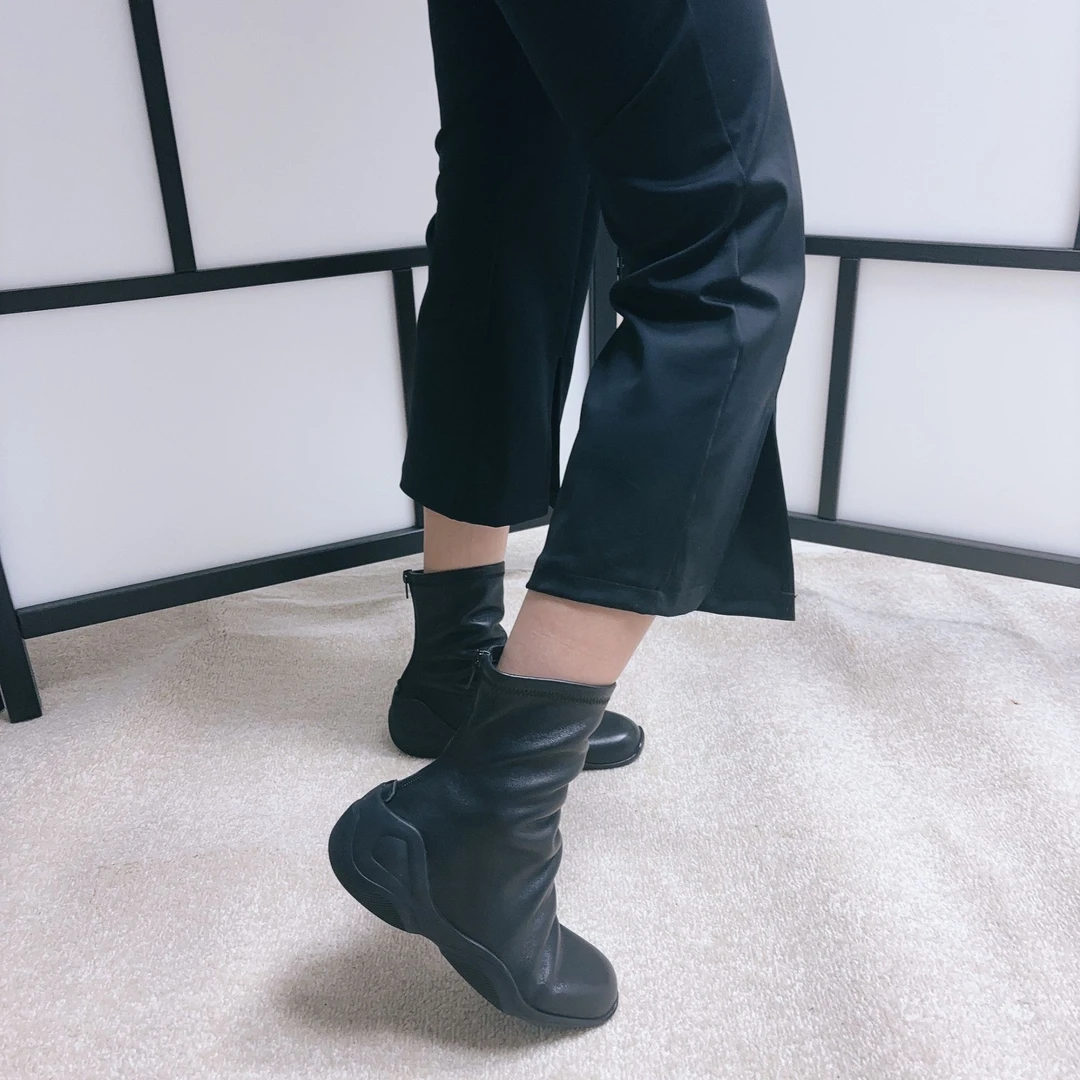 LIAJIGIRL/阿吉女·原创设计运动羊皮短靴秋冬靴子#1605