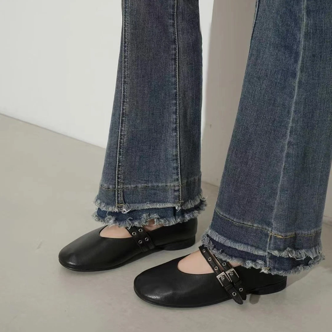 LI AJIGIRL/阿吉女·原创设计 软糯羊皮玛丽珍鞋#2053-1