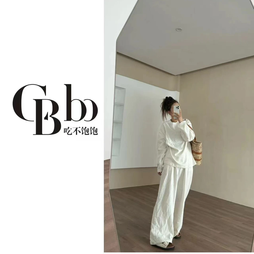 【吃不饱饱】大码 轻氧心情 慵懒自在亚麻夏季宽松休闲百搭上衣2948