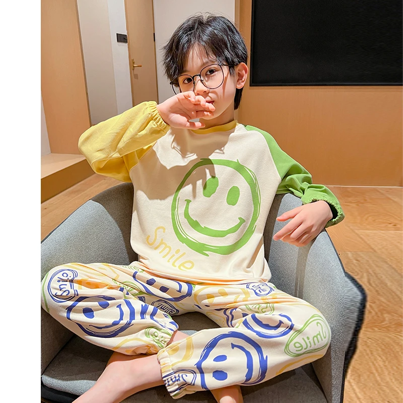 GERMYDDIY/哥唛迪儿童春季全棉家居服男童卡通时尚圆领外穿家居服