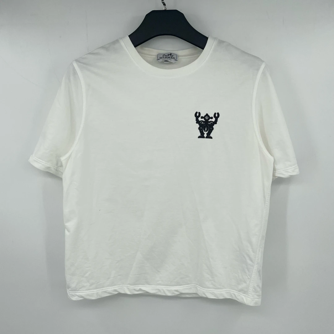 95新 Hermes/爱马仕 机器人拼皮短袖 M G2404090006