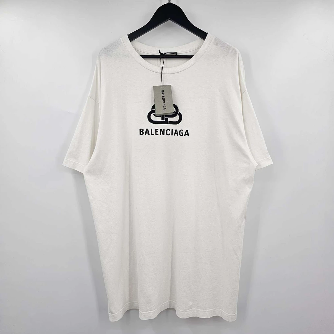 全新未使用 Balenciaga/巴黎世家 白色锁扣短袖 XS 叶子-1326