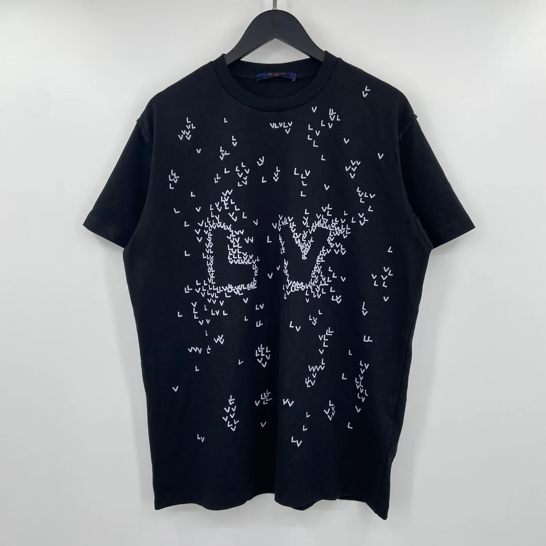 99新 LouisVuitton/路易威登 飞机刺绣印花短袖
