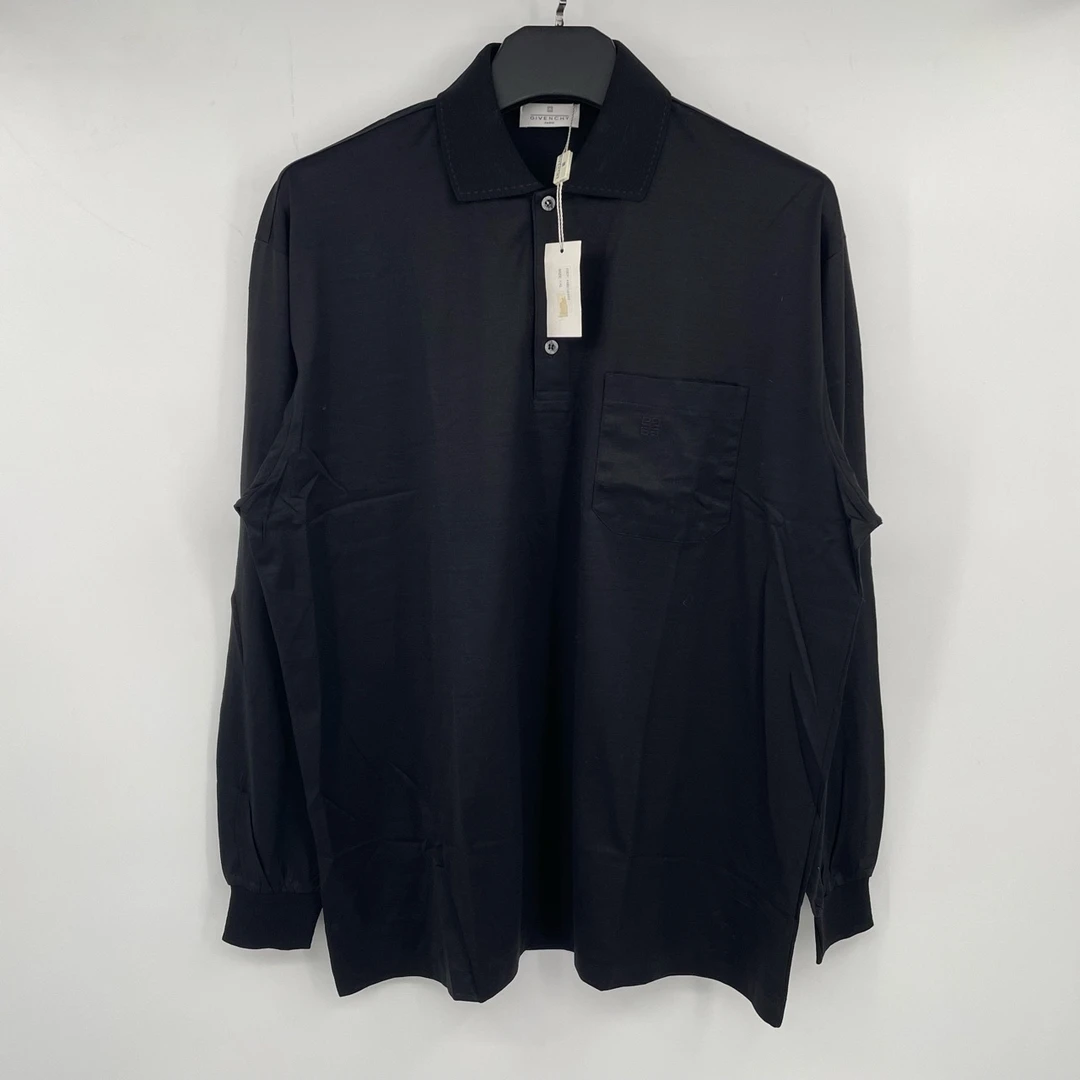全新未使用 Givenchy/纪梵希 四宫格长袖polo bbc-叶子1109
