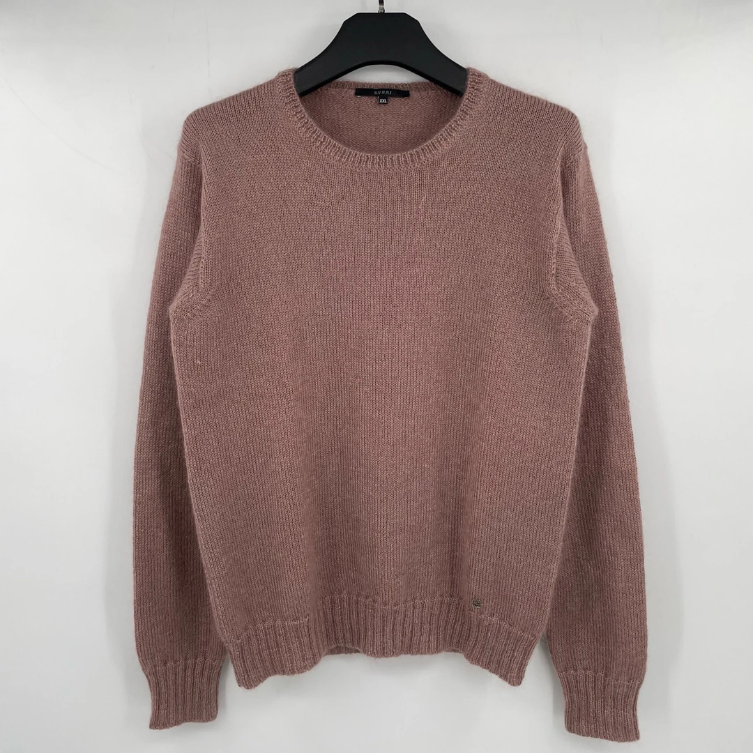 99新 GUCCI/古驰 Gucci 1下摆小金属logo针织卫衣 XXL