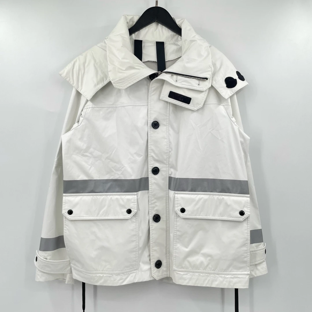 99新 MONCLER Moncler 3M反光魔术贴徽标冲锋衣 5 A2410070001