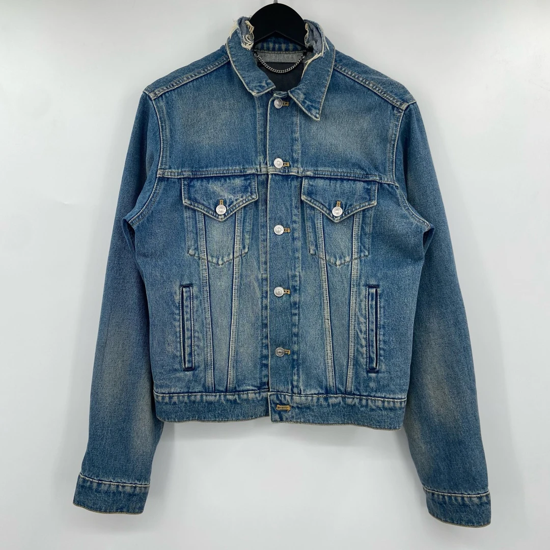 99新 Balenciaga/巴黎世家 背后可乐刺绣牛仔夹克 48 叶子300