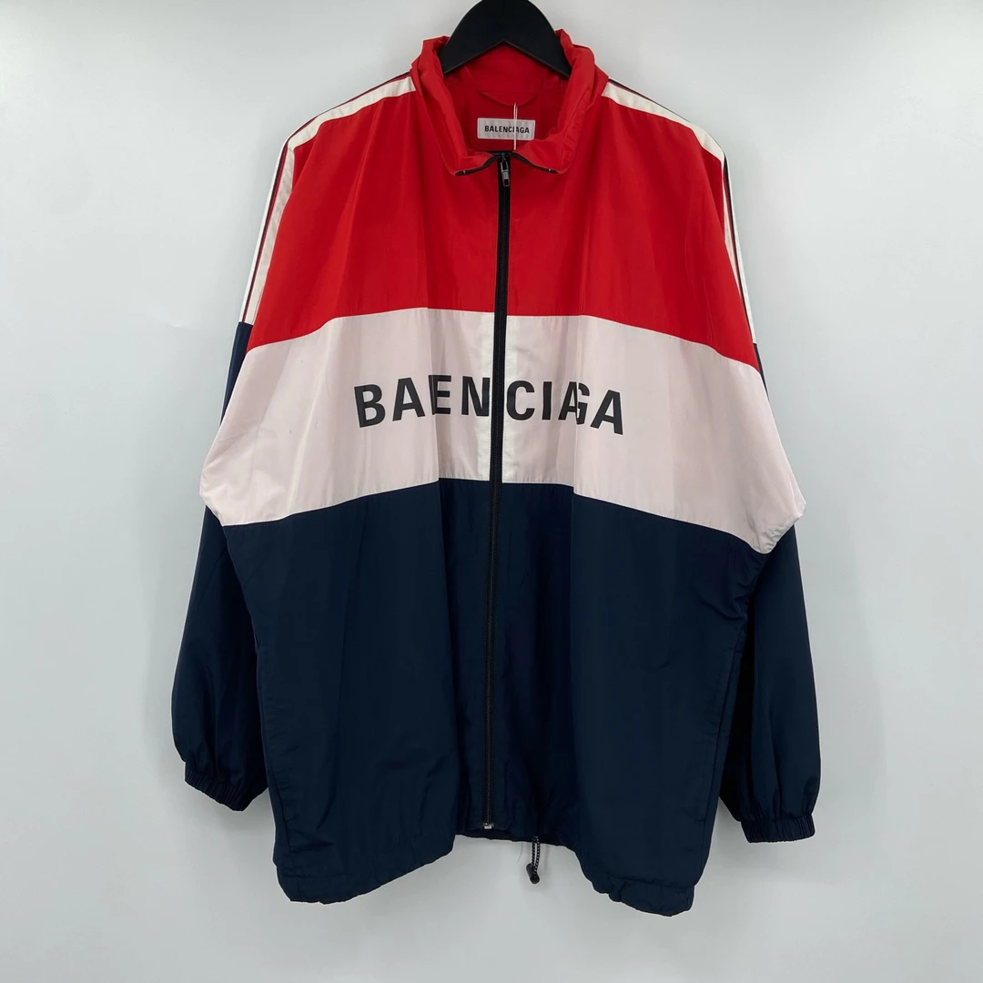 95新 Balenciaga/巴黎世家 Balenciaga 白红冲锋衣 34叶子214