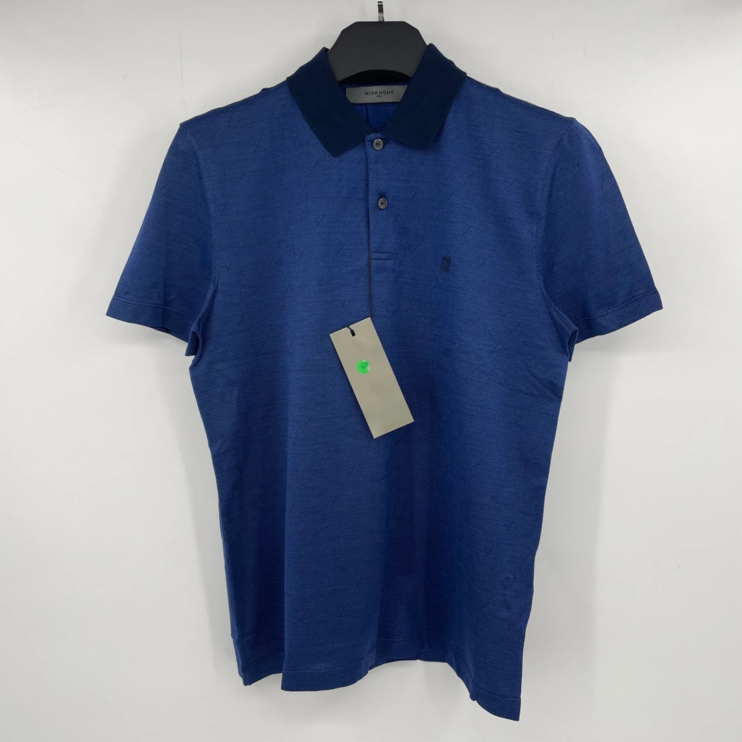 全新未使用 Givenchy/纪梵希 胸前刺绣四宫格短袖POLO -叶子419