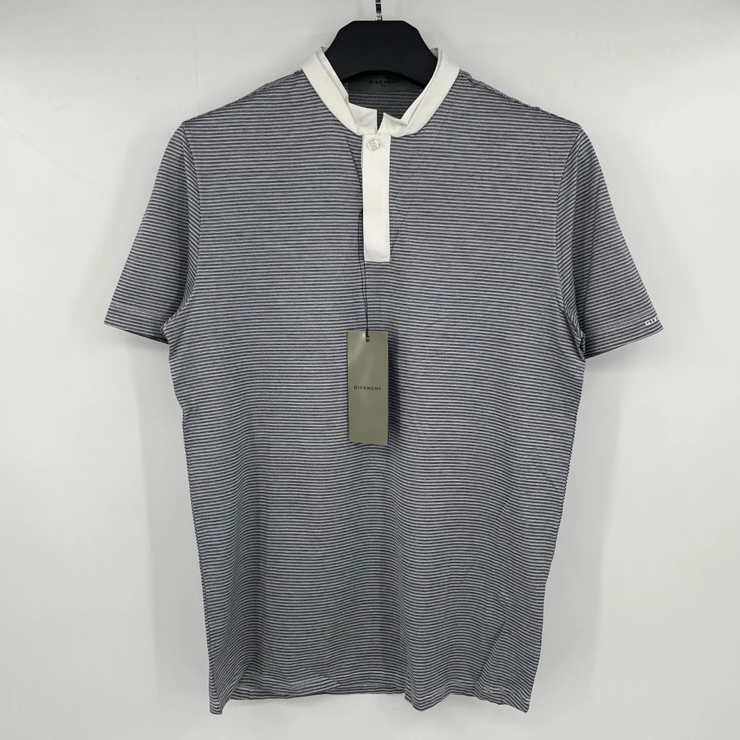 全新未使用 Givenchy/纪梵希 袖口logo条纹polo 叶子-125