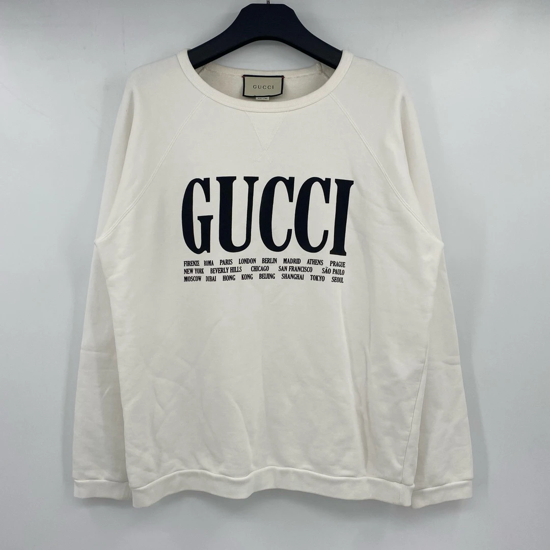 99新 GUCCI/古驰 城市限定胸前字母卫衣 M