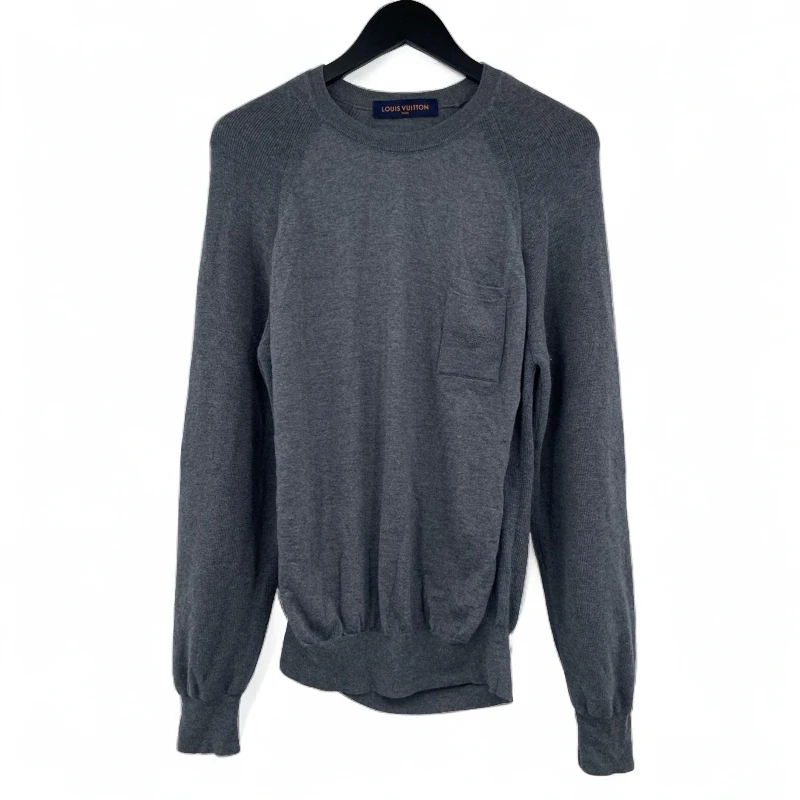 99新 LouisVuitton/路易威登 刺绣logo口袋针织卫衣XL 叶子610