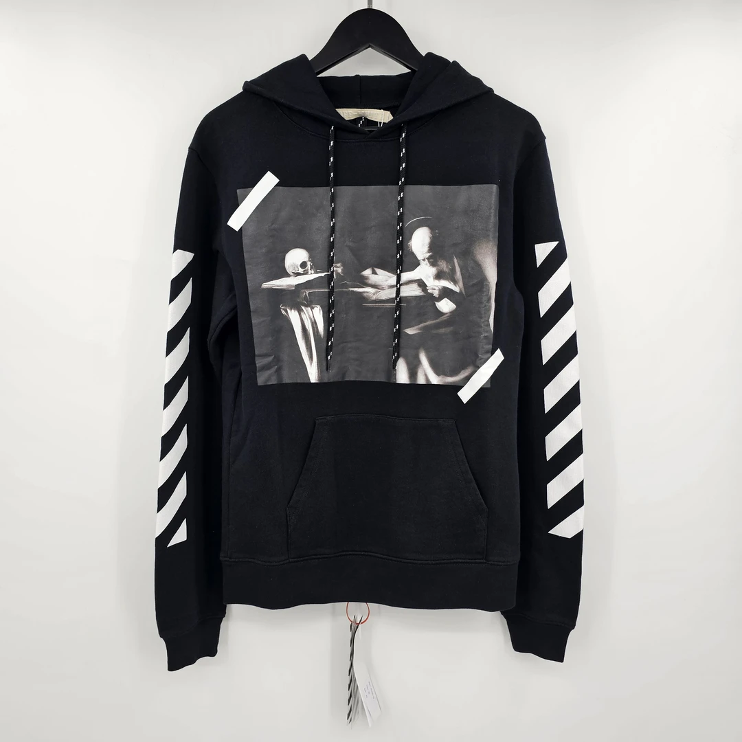 全新未使用 OFF-WHITE 油画条纹卫衣 XS 叶子-032