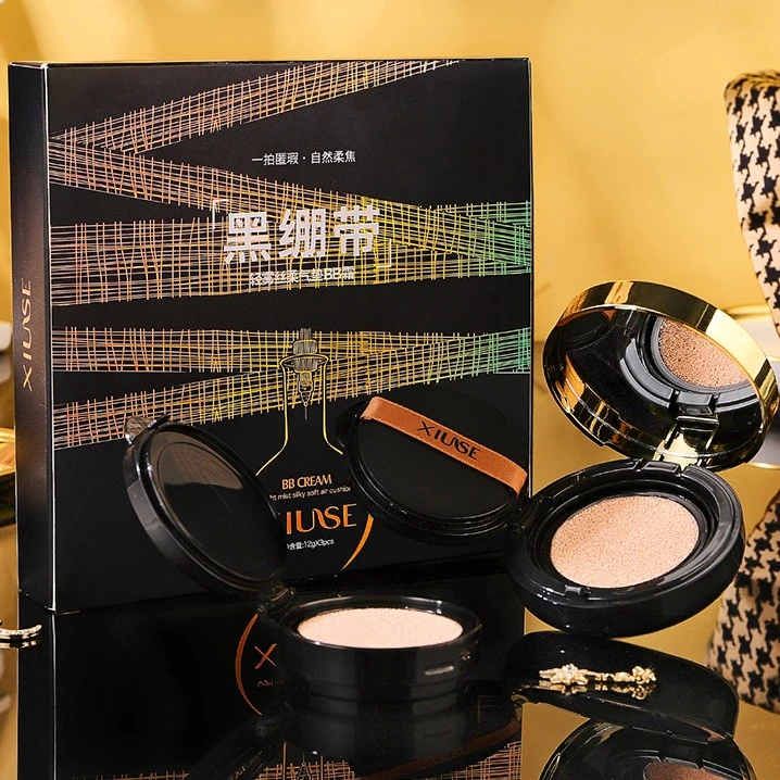 （送两个替换装）秀瑟黑绷带轻雾丝柔气垫BB霜遮瑕防水防汗不卡粉