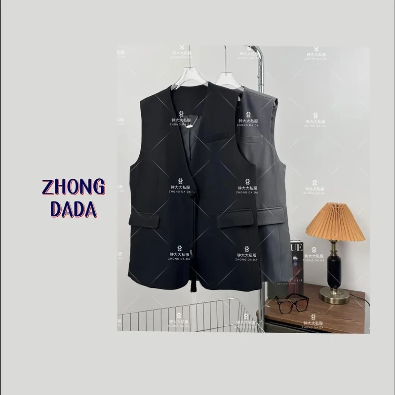 ZHONG大大【】复古国风气质西装马甲新中式坎肩马夹外套10000